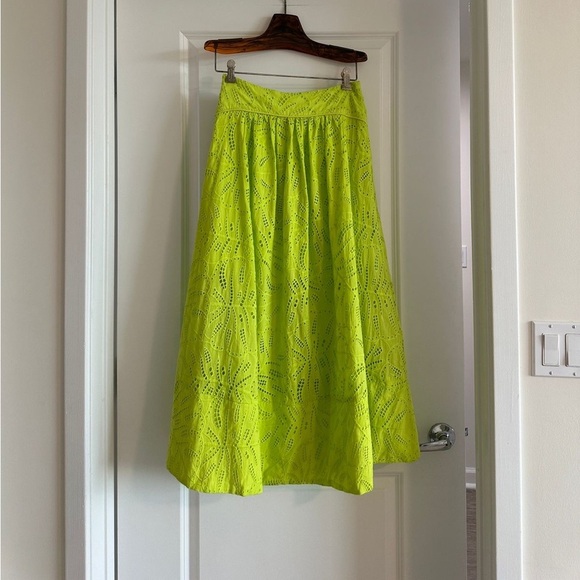 Farm Rio Green Monstera Eyelet Maxi Skirt - Picture 10 of 10